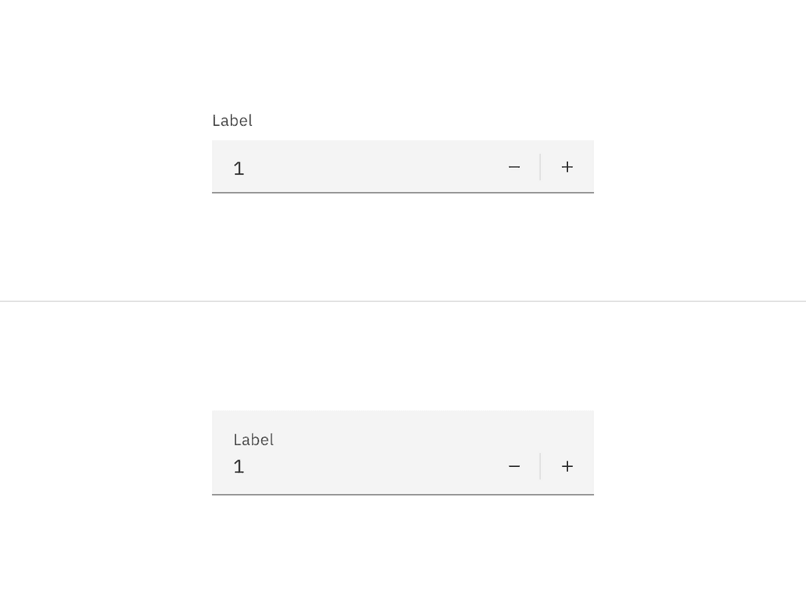 An example of a default and fluid number input